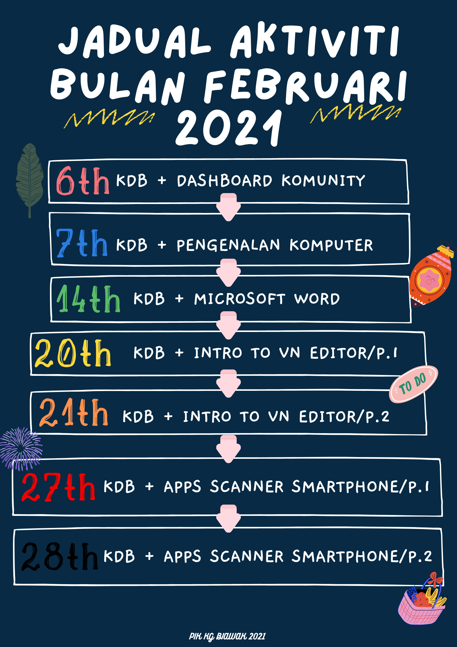 JADUAL AKTIVITI BULAN FEBRUARI 2021