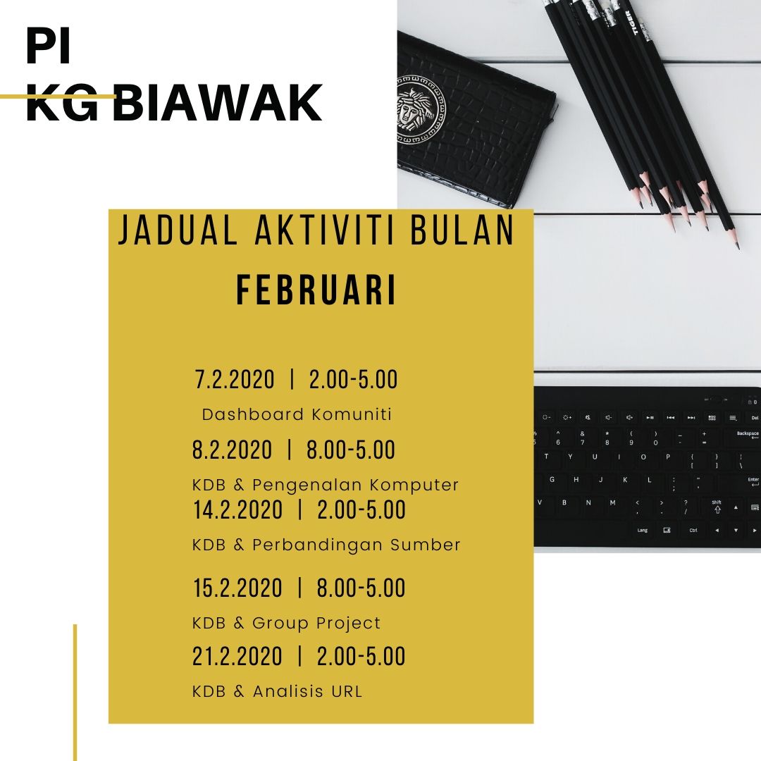 jadual aktiviti bulan februari